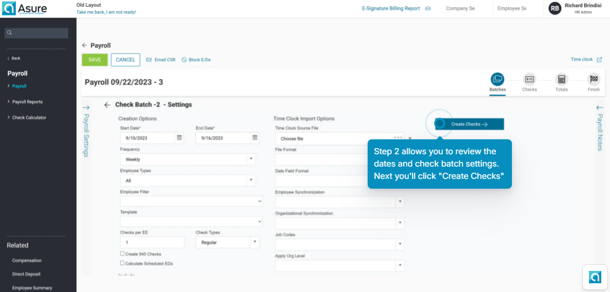 screenshot of Asure Payroll & Tax Management
